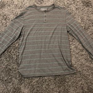 Green and Grey Striped Shirt